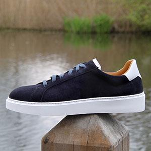 Magnanni 140 jaar sneaker in Abisso blauw