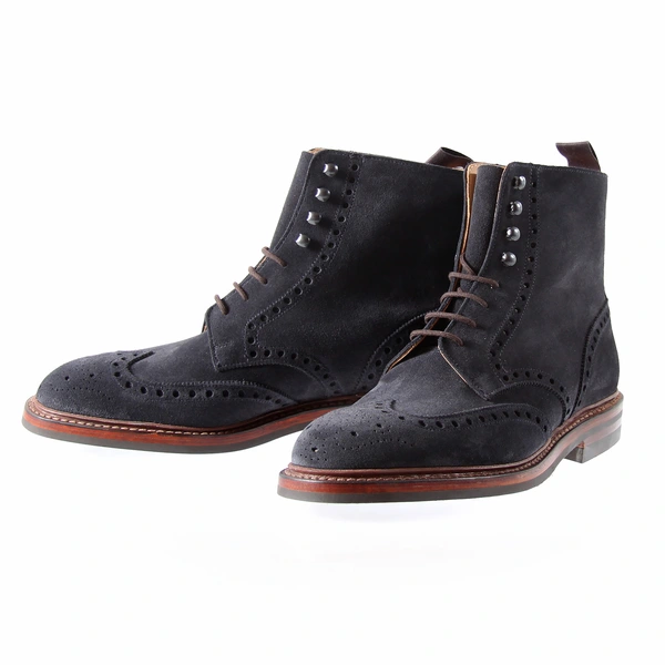Crockett & Jones skye2 navysuede blauw