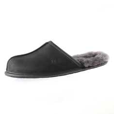 UGG scuff black leathr